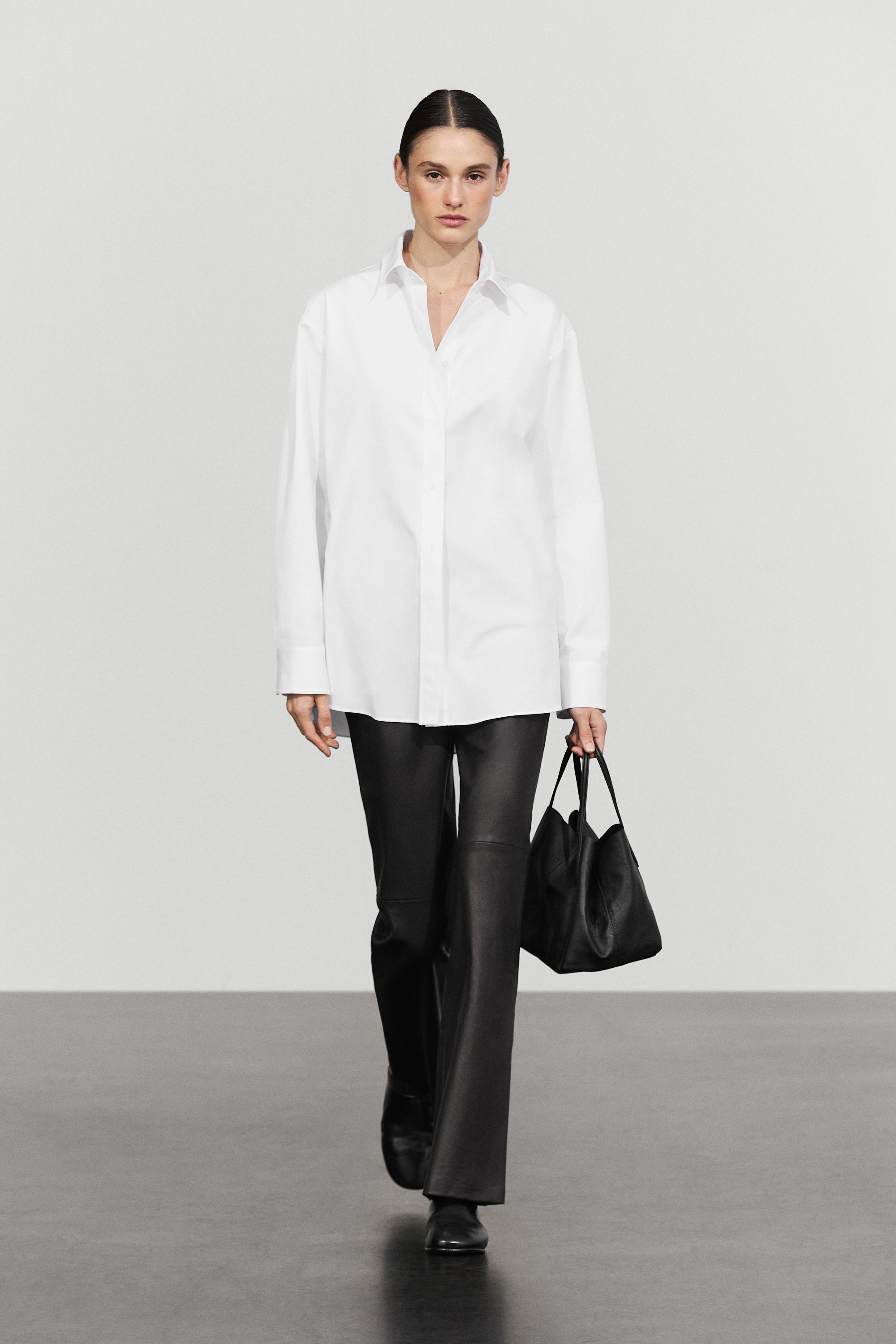 Chemise oversize popeline 100 % coton
